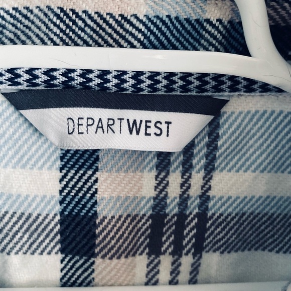 Departwest Men's White Plaid Flannel Shirt - Picture 11 of 11